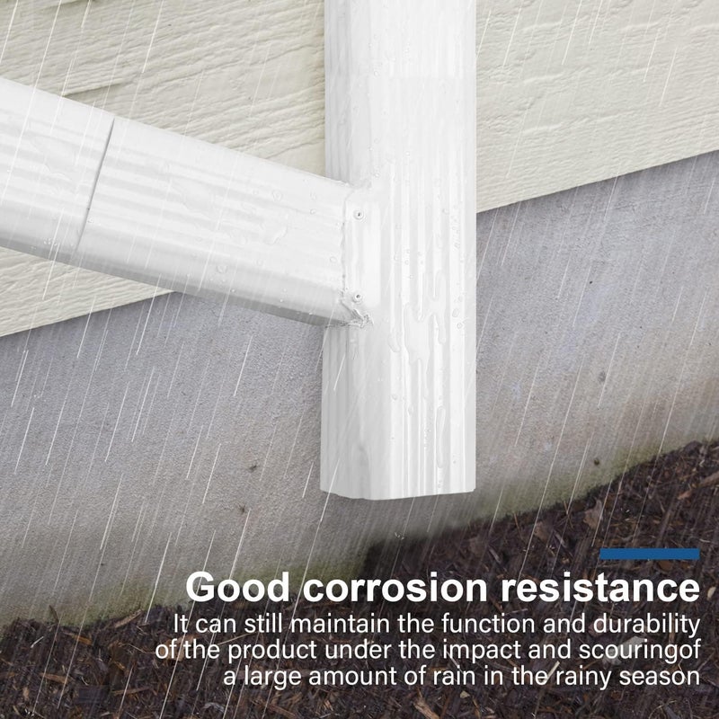 VYH Gutter Downspout Y Connector 2x3 Standard Left High Gloss White - Image 5